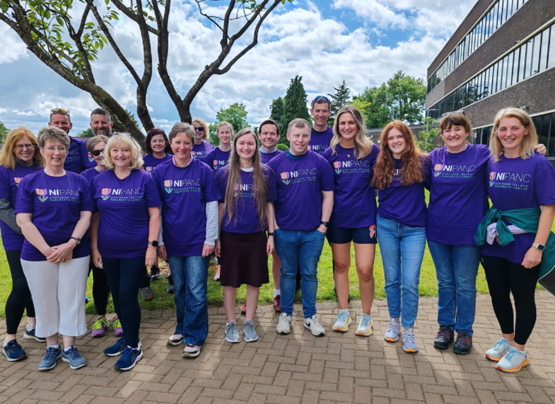Group of charity runners in NIPANC t-shirts